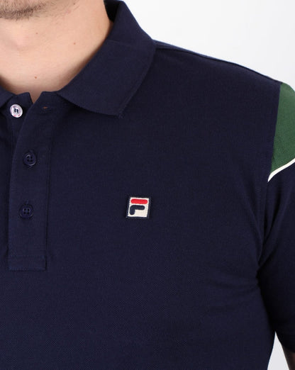 Fila Vintage Marchi Polo Shirt Navy