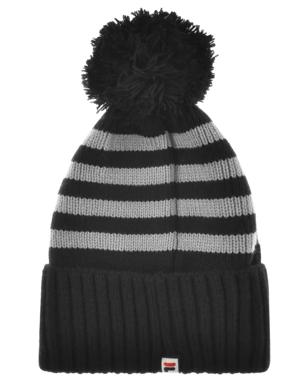 Fila Vintage Markee Pom Pom Beanie Black/Grey