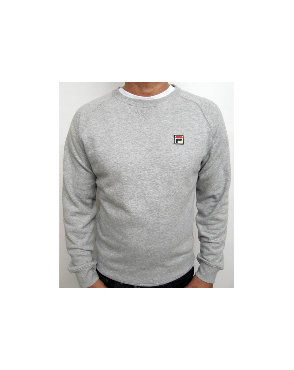 Fila Vintage Massimo Crew Neck Sweatshirt Grey Marl