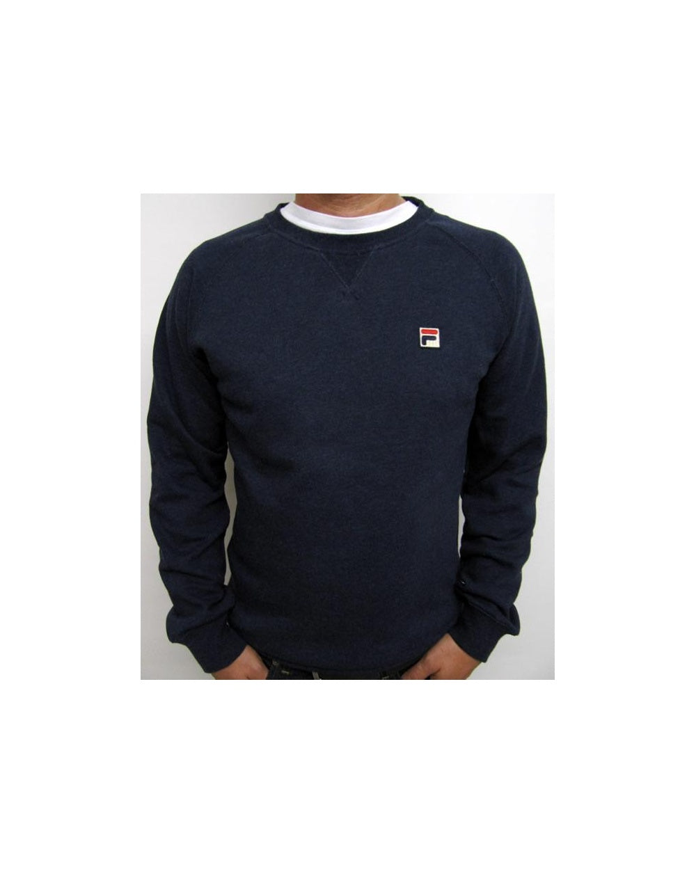 Fila Vintage Massimo Crew Neck Sweatshirt Navy