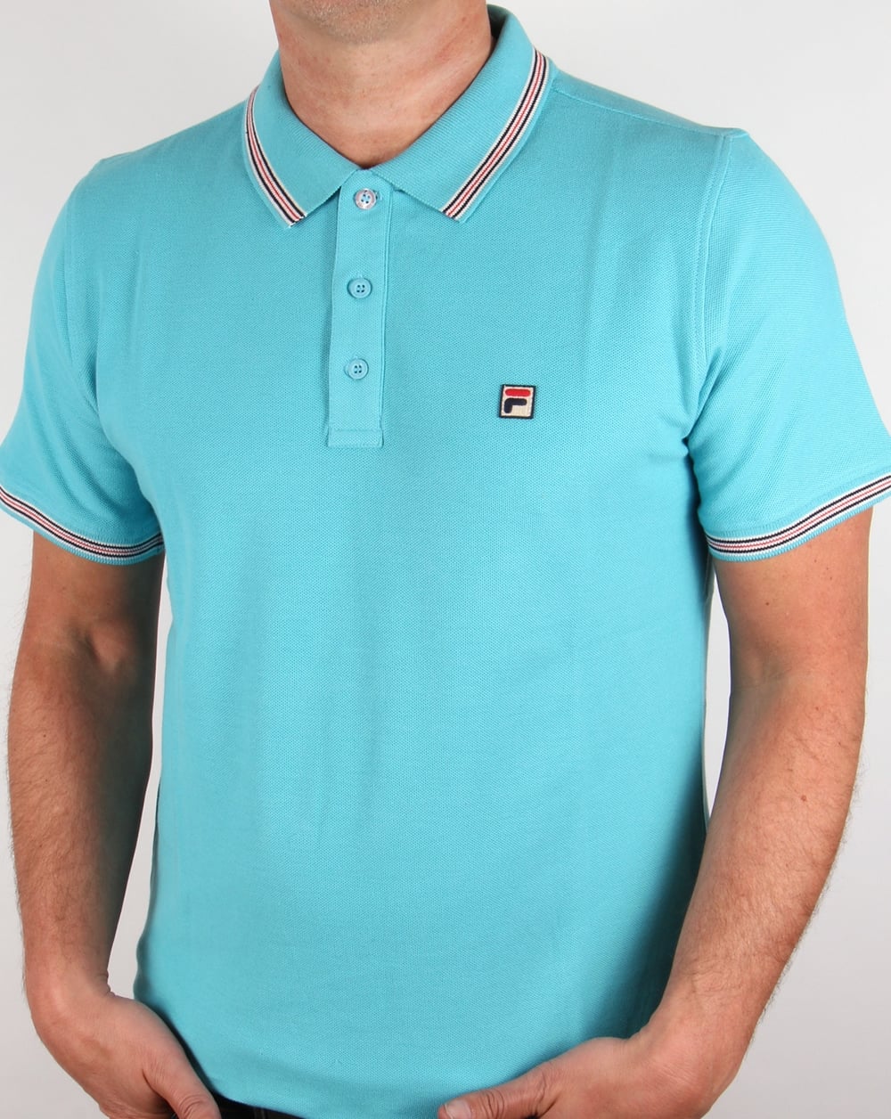 Fila Vintage Matcho 3 Polo Shirt Blue Azure