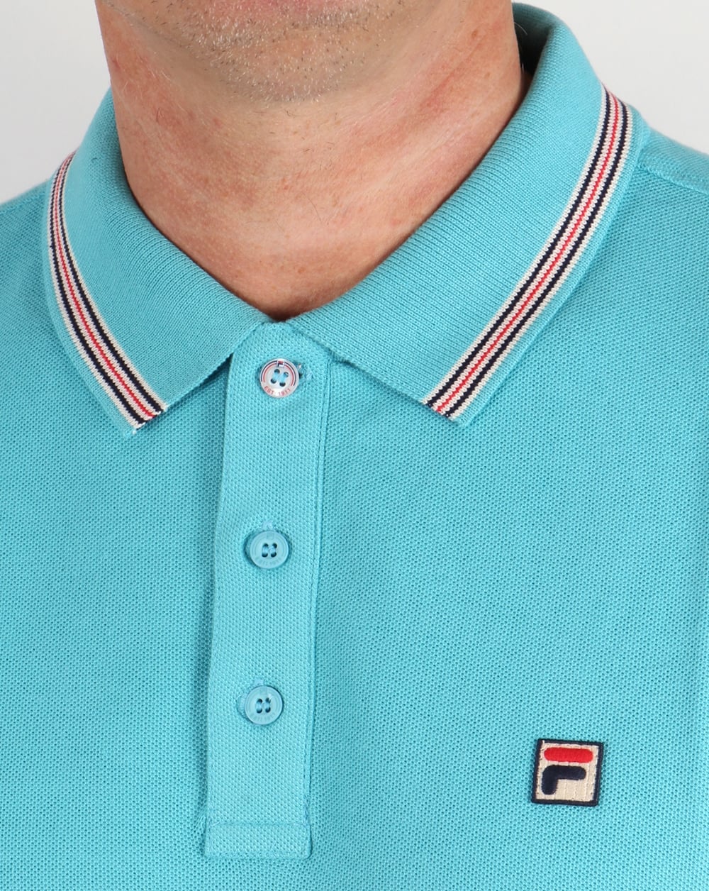 Fila Vintage Matcho 3 Polo Shirt Blue Azure