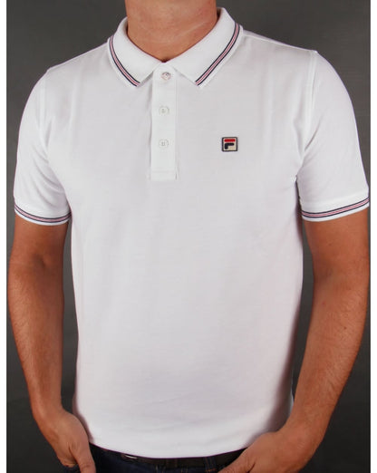 Fila Vintage Matcho 3 Polo Twin Pack White/Navy