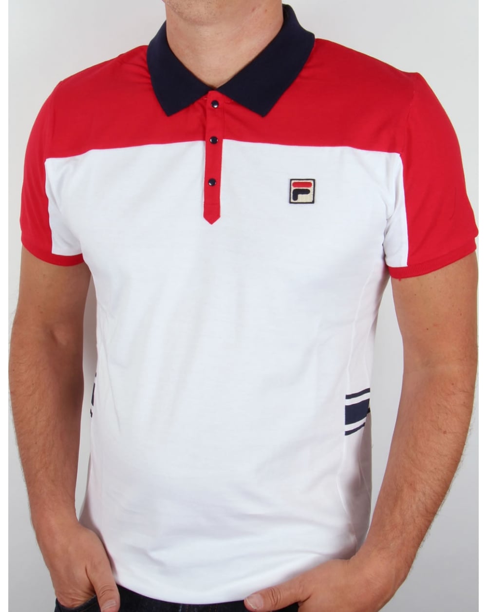 Fila Vintage Mivvi Polo Shirt White/Red