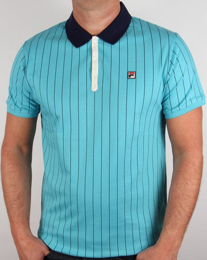 Fila Vintage Mk1 Settanta Polo Shirt Blue Azure