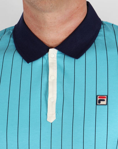 Fila Vintage Mk1 Settanta Polo Shirt Blue Azure