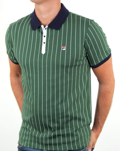 Fila Vintage Mk1 Settanta Polo Shirt Green/Navy