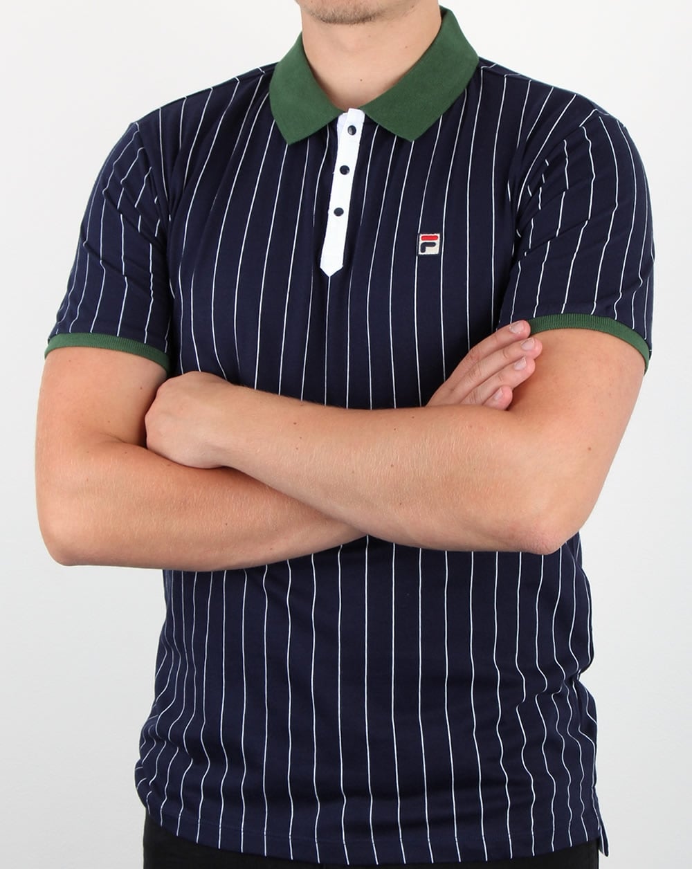 Fila Vintage Mk1 Settanta Polo Shirt Navy/Green