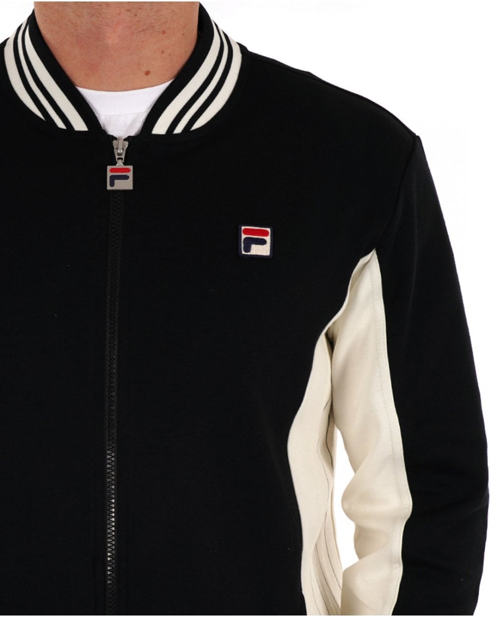 Fila Vintage Mk1 Settanta Track Top Black / Gardenia