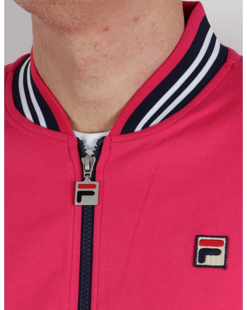 Fila Vintage Mk1 Settanta Track Top Raspberry/navy
