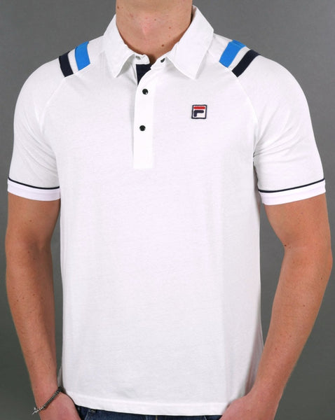 Fila Vintage MK2 Borg Polo Shirt White – 80s Casual Classics