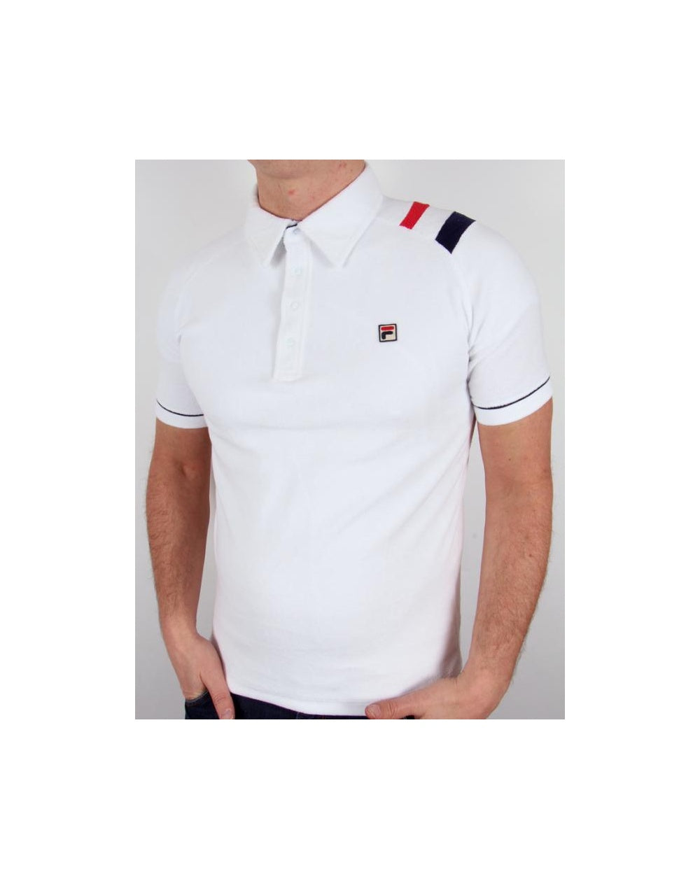 Fila Vintage Mk2 Salice Polo Shirt White/navy/red