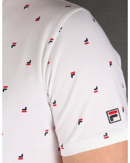 Fila Vintage Multi Logo T-shirt White