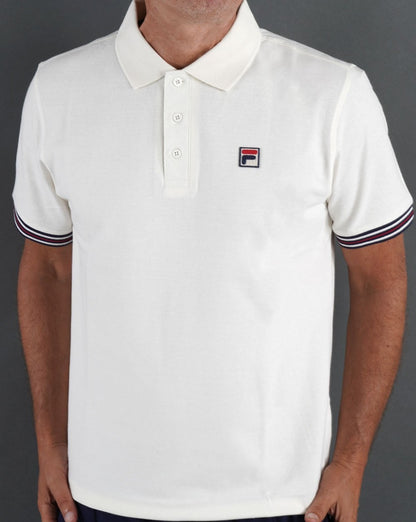Fila Vintage Omari Polo Shirt Cream