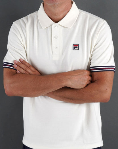 Fila Vintage Omari Polo Shirt Cream