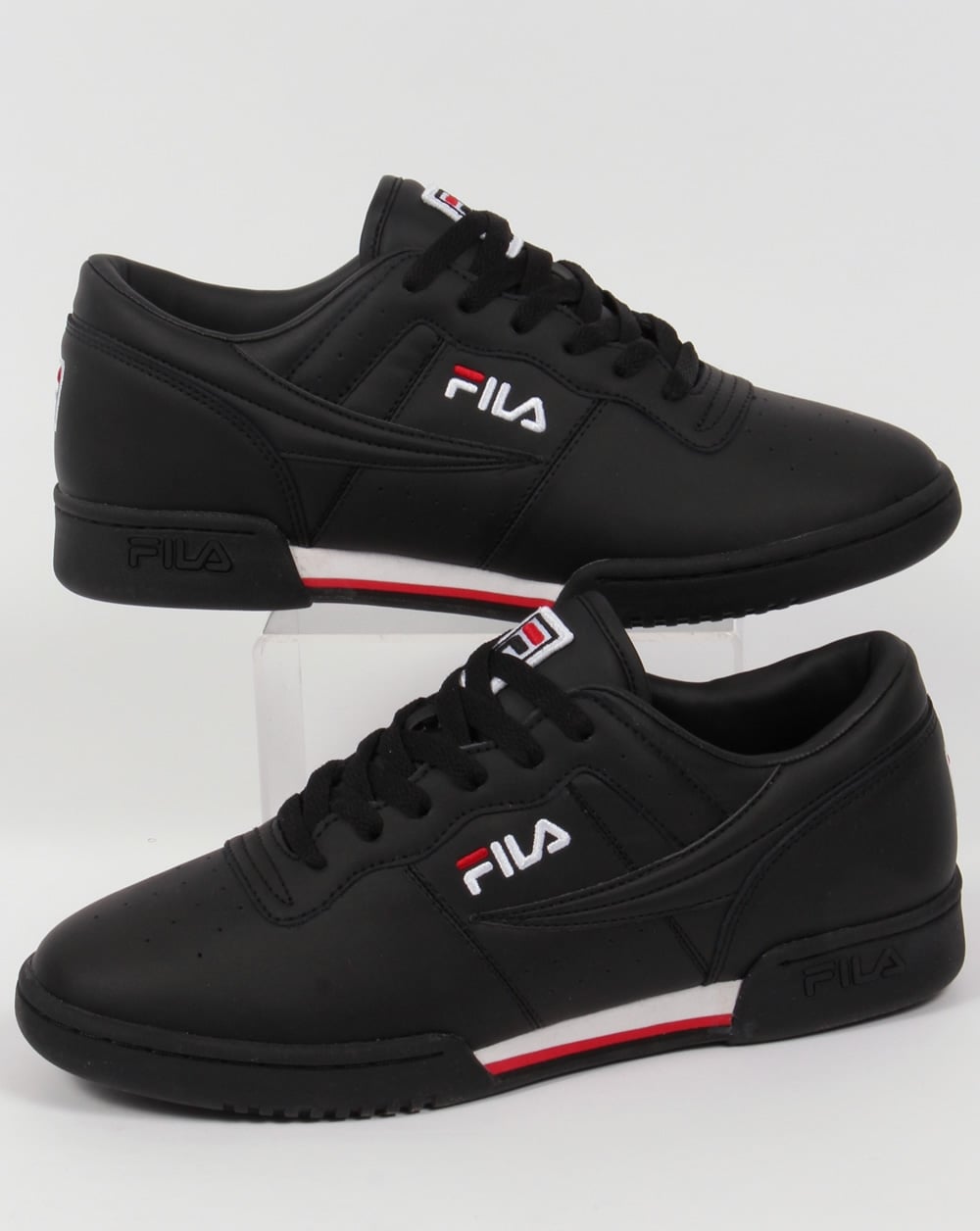 Fila Vintage Original Fitness Trainers Black/White/Red