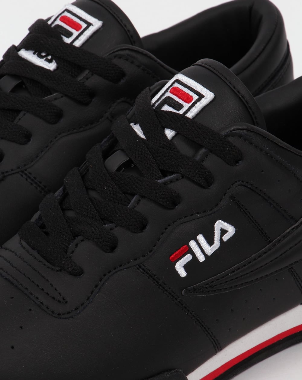 Fila Vintage Original Fitness Trainers Black/White/Red