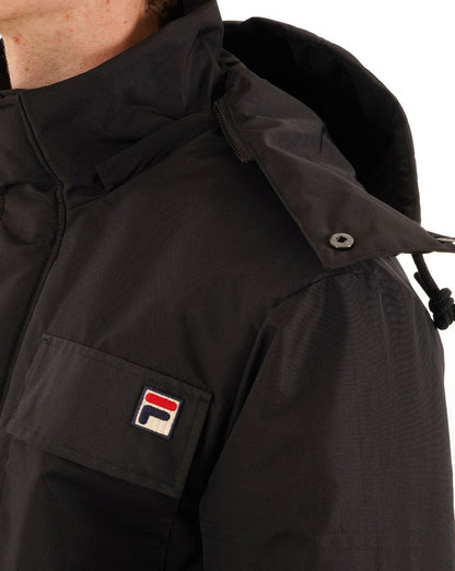 Fila Vintage Padded 4 Pocket Jacket Black