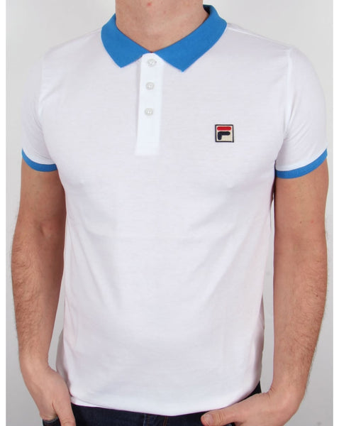 Fila Vintage Peleo Polo Shirt White