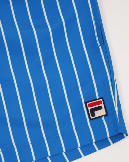 Fila Vintage Pinstripe Swim Shorts Blue/Lemon