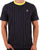 Fila Vintage Pinstripe T Shirt Navy/Yellow