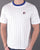 Fila Vintage Pinstripe T Shirt White/Royal Blue