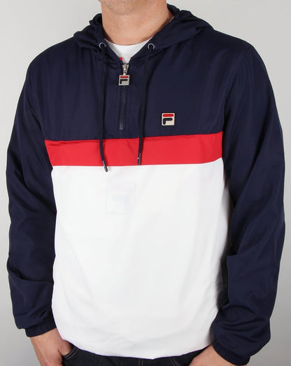 Fila Vintage Qtr Zip Overhead Jacket Navy/White/Red