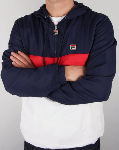 Fila Vintage Qtr Zip Overhead Jacket Navy/White/Red
