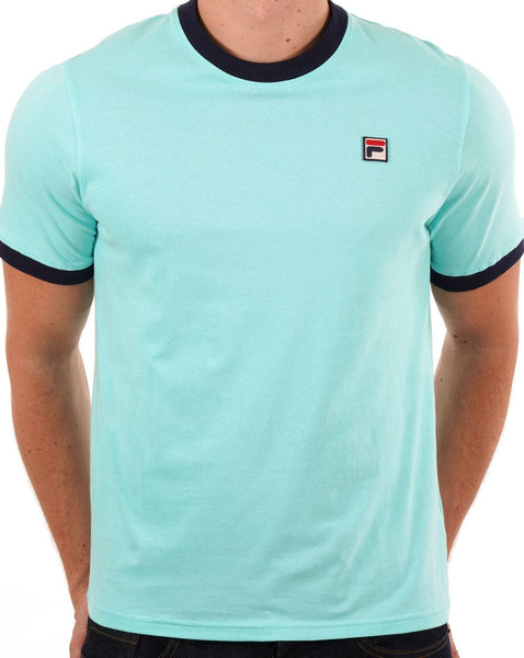 Fila Vintage Ringer T Shirt Aruba Blue/Navy