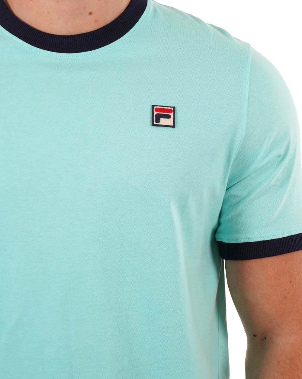Fila Vintage Ringer T Shirt Aruba Blue/Navy
