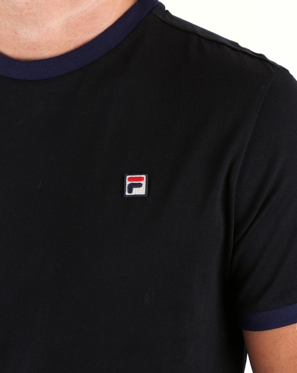 Fila Vintage Ringer T Shirt Black