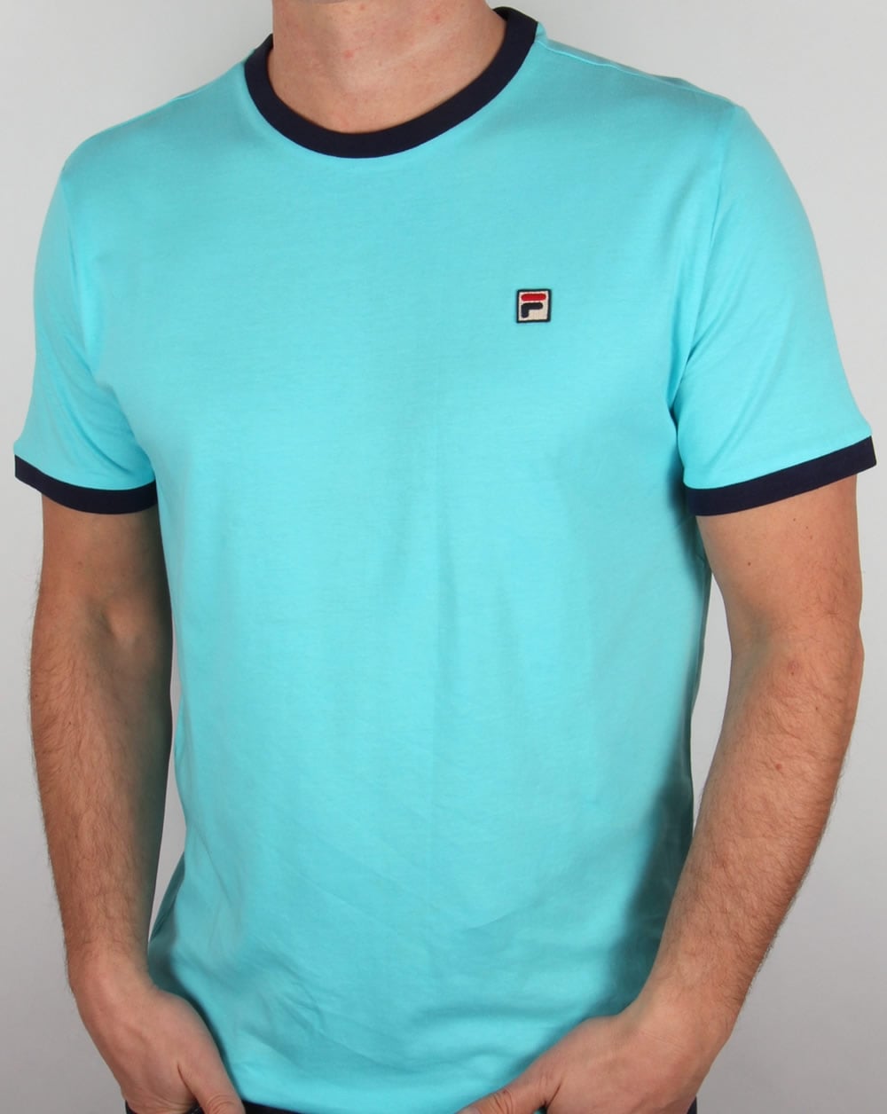 Fila Vintage Ringer T Shirt Blue Radience