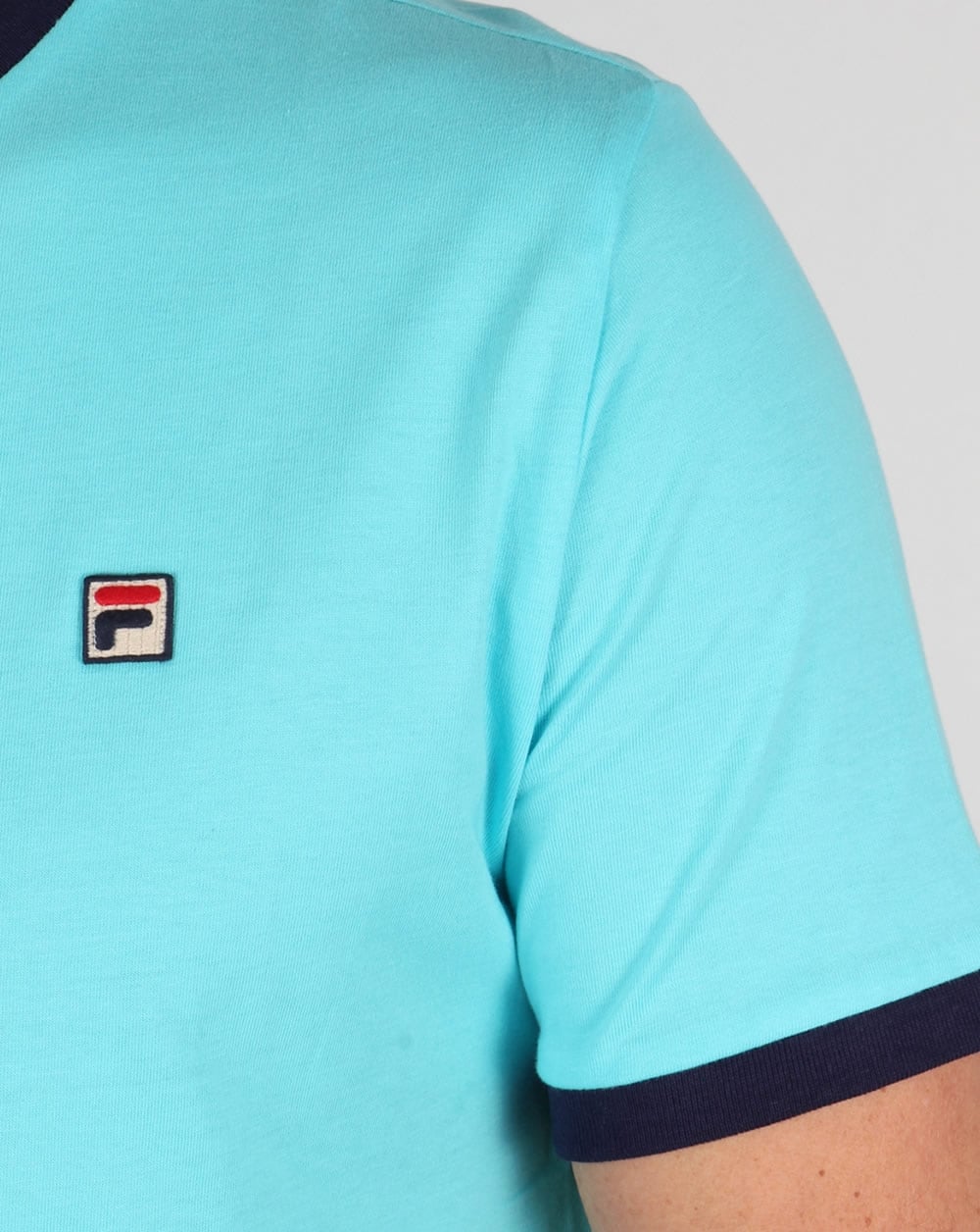 Fila Vintage Ringer T Shirt Blue Radience