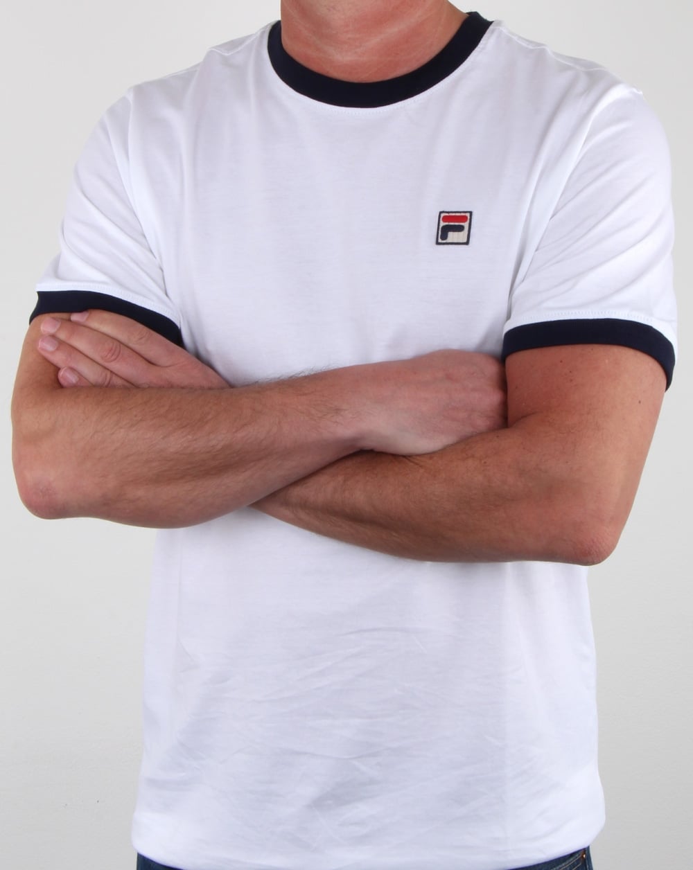Fila Vintage Ringer T-shirt White/Navy