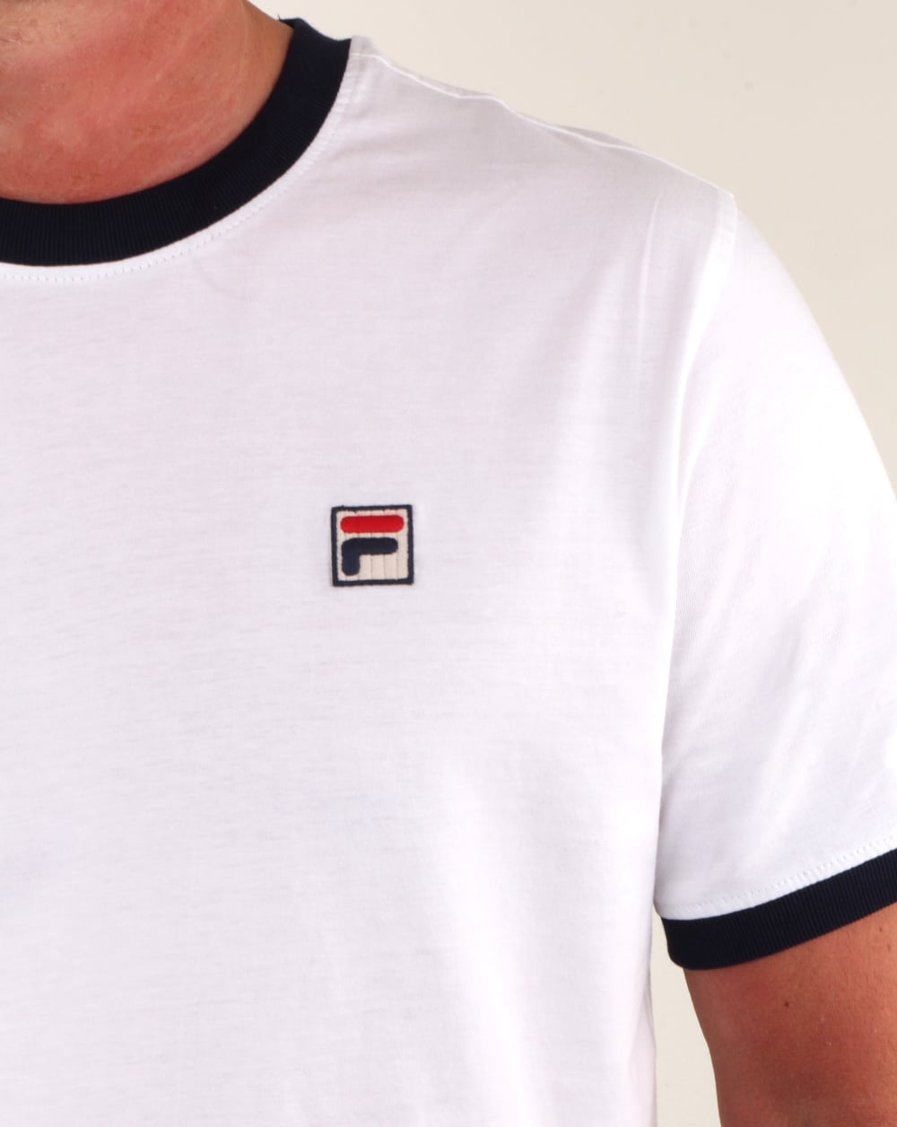 Fila Vintage Ringer T-shirt White/Navy