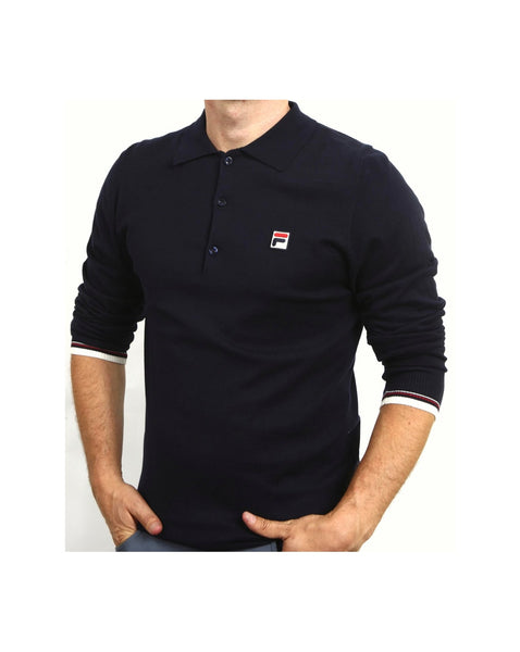 Fila Vintage Rutworth L/s Polo Navy