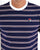 Fila Vintage Santiago Striped T Shirt Navy/Off White