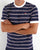 Fila Vintage Santiago Striped T Shirt Navy/Off White