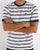 Fila Vintage Santiago Striped T Shirt White/Navy