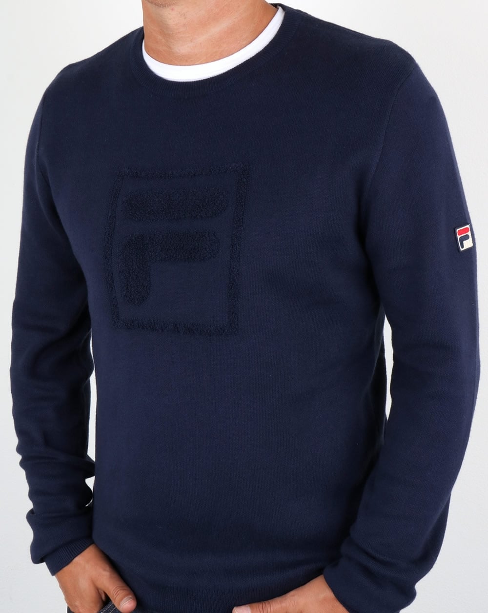 Fila Vintage Savoldi Crew Neck Jumper Navy