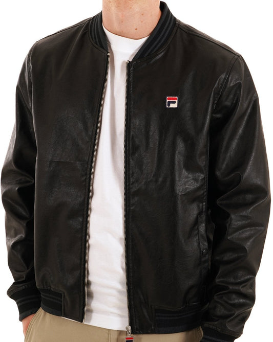 Fila Vintage Fila Vintage Settanta Leather Look Jacket Black