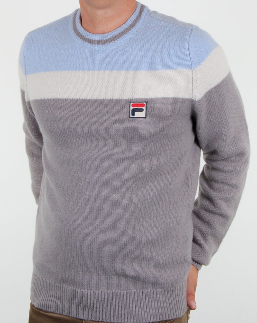 Fila Vintage Siro Jumper Grey/sky/gardenia