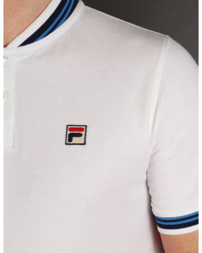 Fila Vintage Skippa Polo T-Shirt White