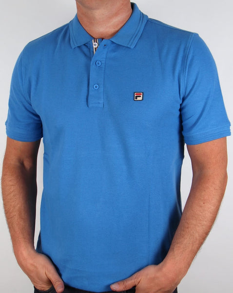 Fila Vintage Smarta Polo Shirt Ocean Blue