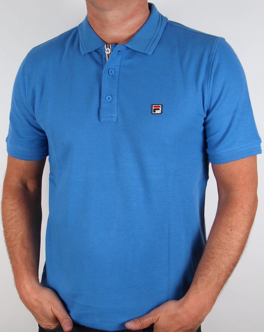Fila Vintage Smarta Polo Shirt Ocean Blue