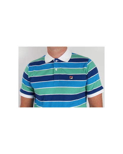 Fila Vintage Smuggler Striped Polo Italia Blue/Spring Green