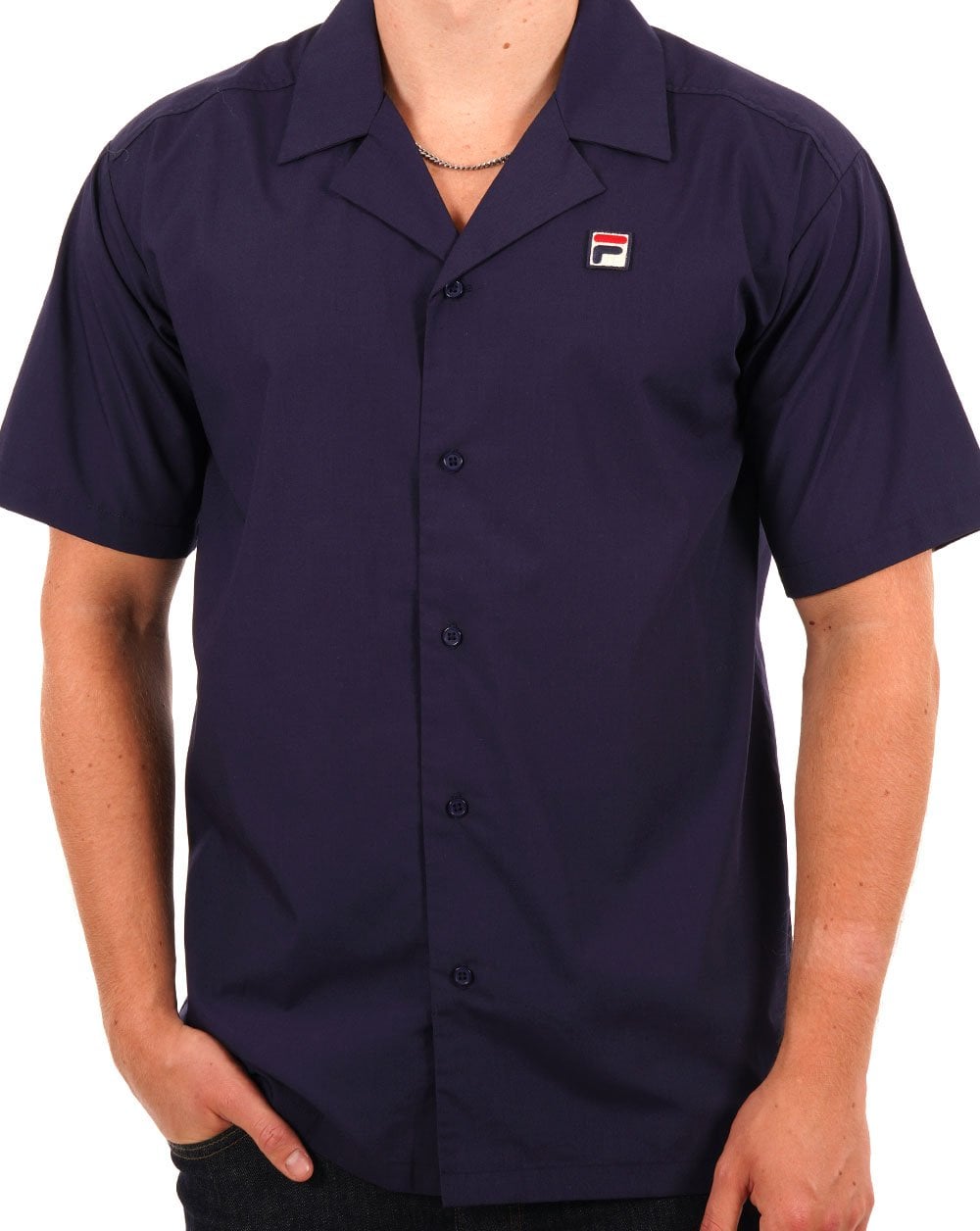 Fila Vintage Soren Short Sleeve Shirt Navy