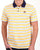 Fila Vintage Striped Polo Shirt yellow / navy