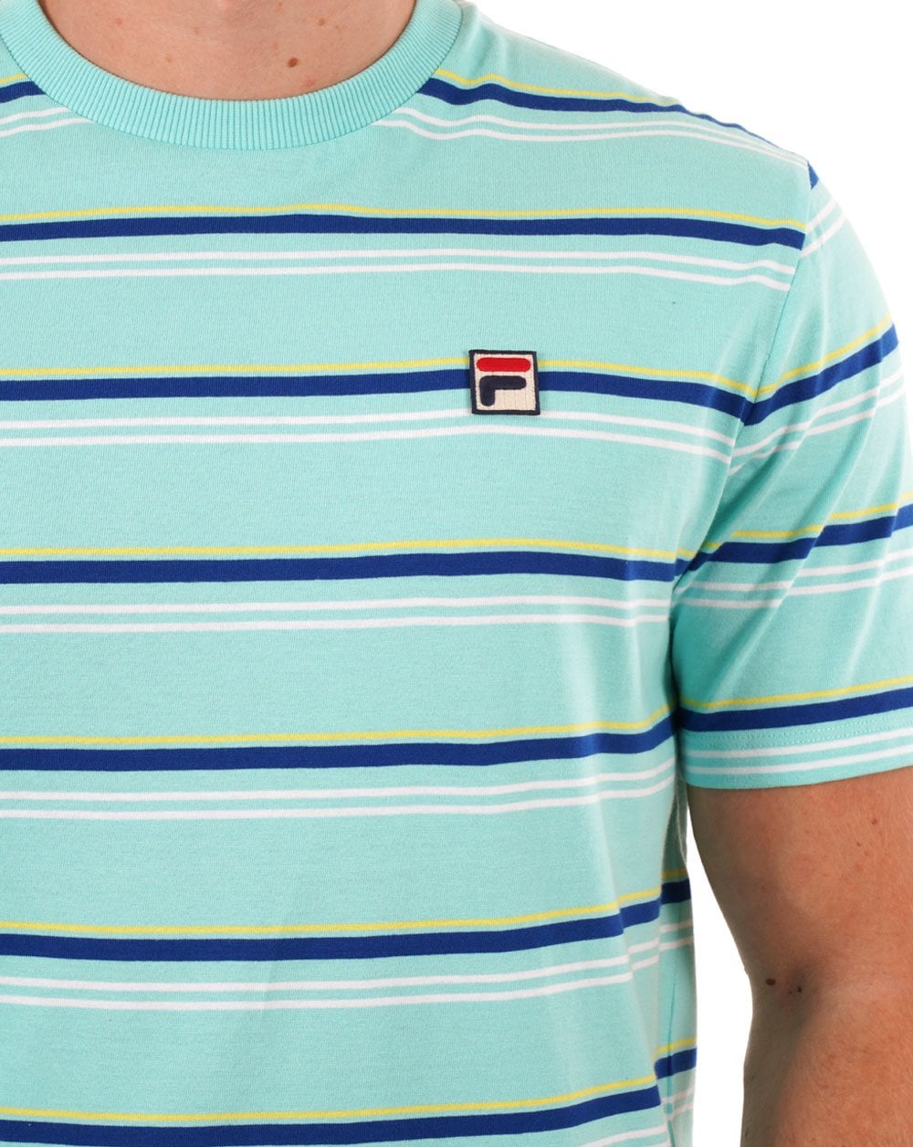 Fila Vintage Striped T Shirt Aruba Blue