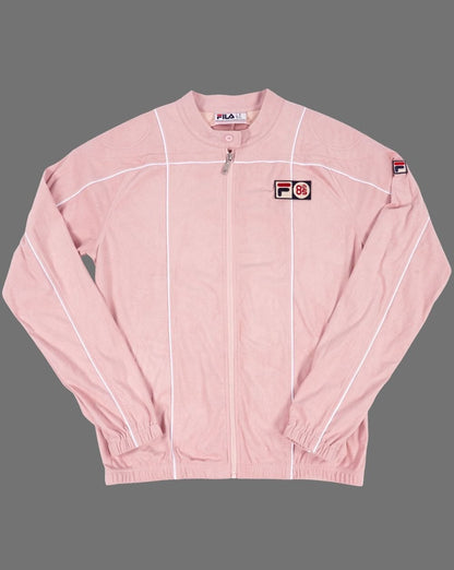 Fila Vintage Terrinda MK3 Pro Badged Track Top Pink/White